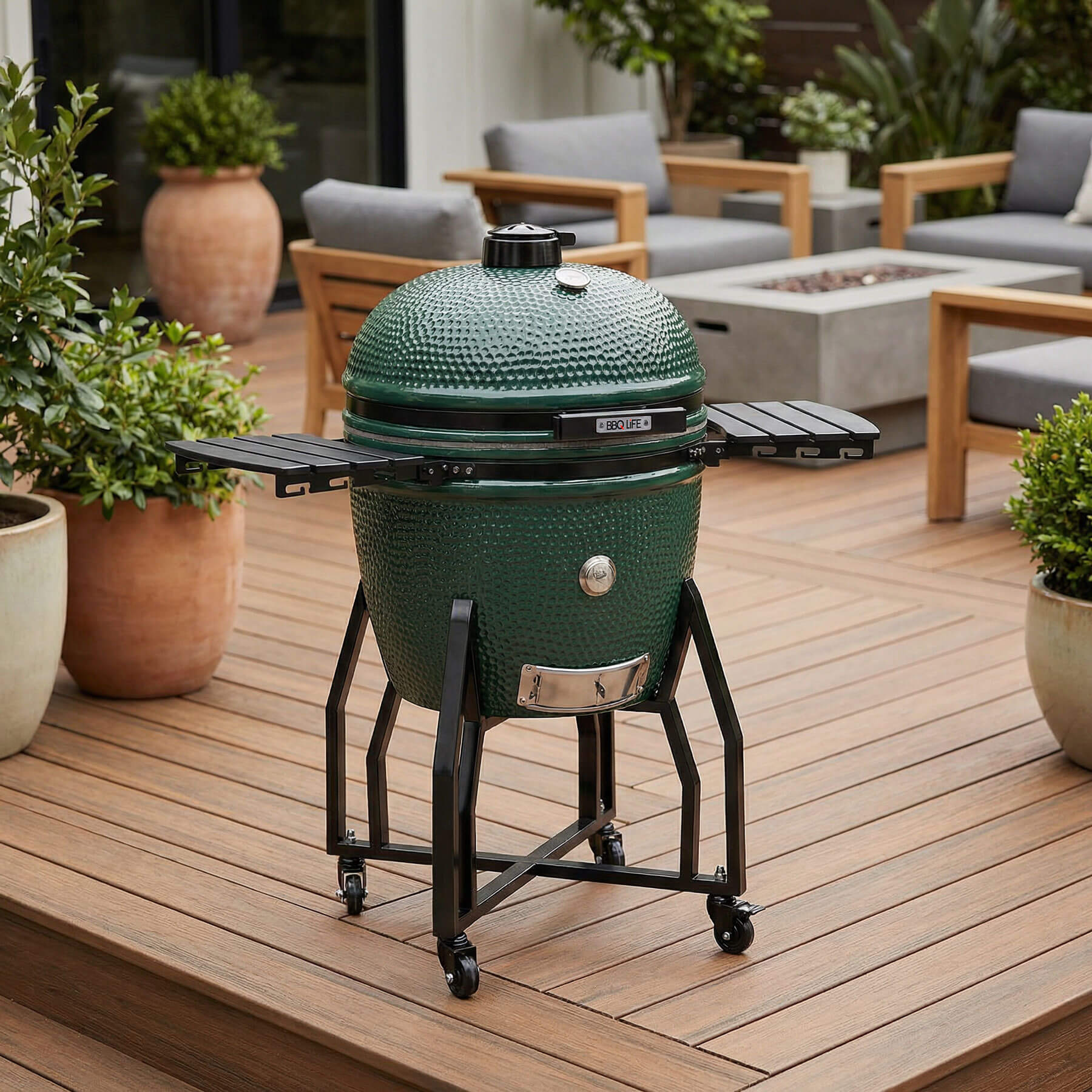BBQ Life 28 Inch XXL Ceramic Kamado BBQ with Stand