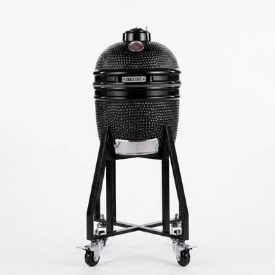 BBQ Life 15 Inch Compact Ceramic Kamado BBQ with Stand