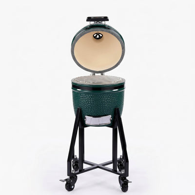 BBQ Life 15 Inch Compact Ceramic Kamado BBQ with Stand
